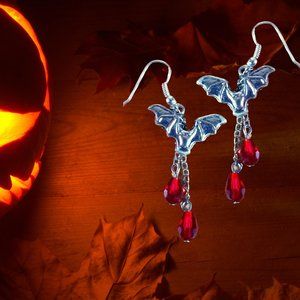 Halloween Bat Earrings